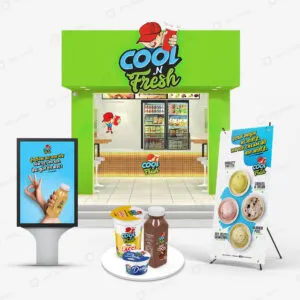 Branding & Packging Design For Cool N Fresh Dairy Products